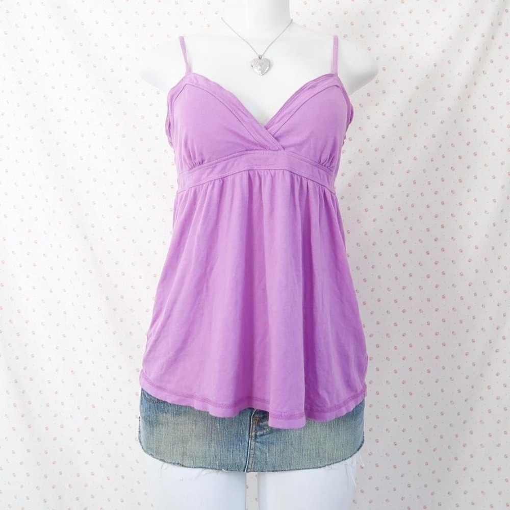 american eagle babydoll cami y2k lace trim fairycore indie sleaze top